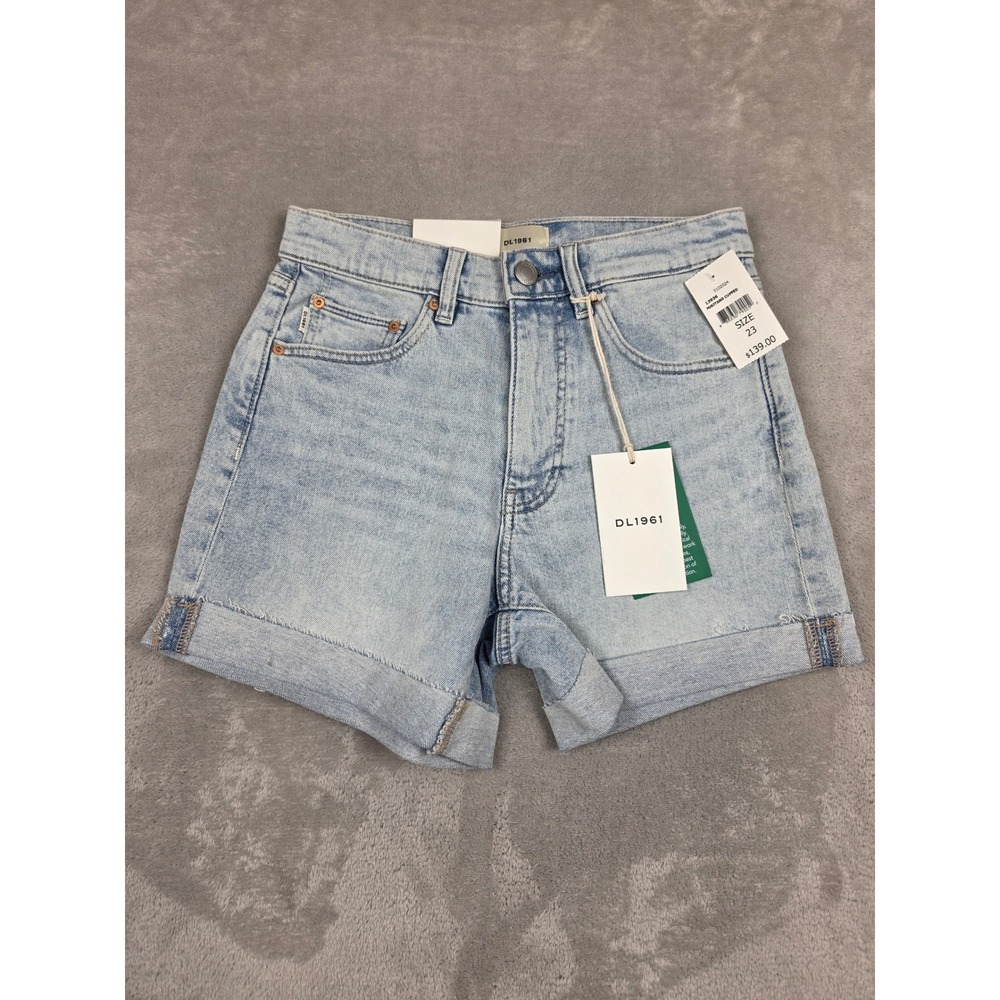 DL1961 Zoie Shorts Womens 23 Light Blue Positano Cuffed Relaxed 4.5" Denim
